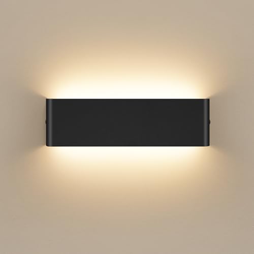 Oraymin 30CM Wandlampe LED Innen 12W 3000K Wandleuchte mit Up und Down Lichtquelle 1000LM Dekorative Flurlampen LED Lampe aus Aluminium Wandlicht für Wohnzimmer Schlafzimmer Treppenhuas Korridor