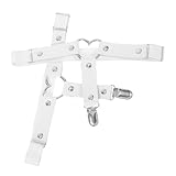 Veemoon Ligas de Pierna Punk de Cuero Pu Forma de Corazón, Ajustables, Hechas a Mano, 2 Unidades, Accesorio para Cosplay y Estilo Hip Hop