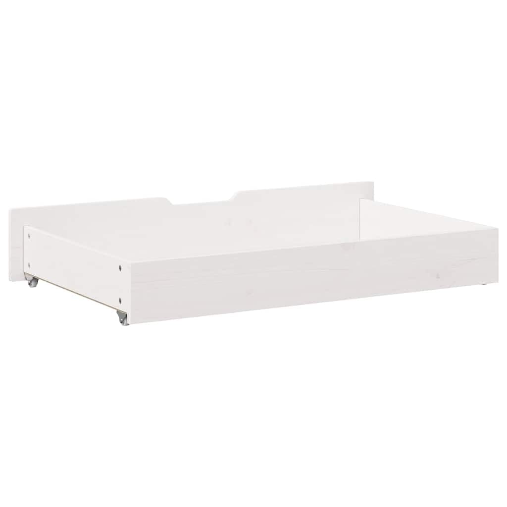 Tiroirs sous le lit 2 pcs blanc 90x55x16 cm bois de pin massif