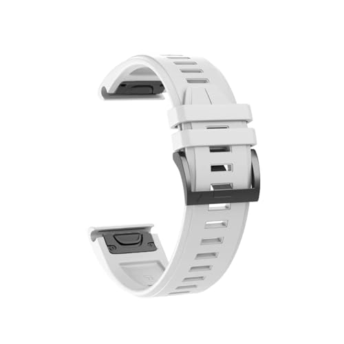 �������o�V���J�Q���x���g�ɓK������Garmin Descent G1 Solar/Epix Gen 2/Instinct 2/Forerunner 945/Approach S62 S60(WHITE,QuickFit 26mm)