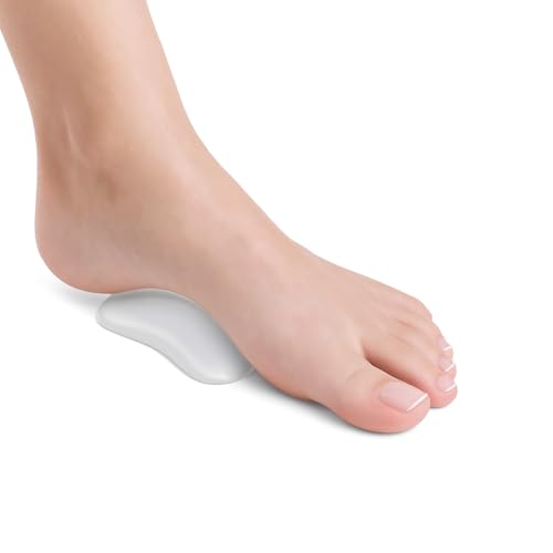 AT Surgical Deramed Silicone Arch Support for Flat Feet (3 Pairs) – Gel Arch Inserts for Plantar Fasciitis, Foot Pain Relief, Pressure Pads, Adhesive & Reusable