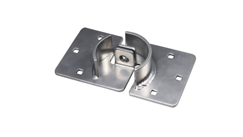 Image of Trimax 2 Piece Trailer Door Hasp and Internal Shackle Door Lock | Easy Installation | Weather Resistant | Maximum Security | THSP2C THPXL