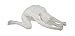 8" White Porcelain Nude Male Stretching Legs Figurine, Matt