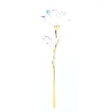 24K Colorful Gold Rose Forever Preserved Long Stem Rose Artificial Flowers Rainbow Rose Flower Best