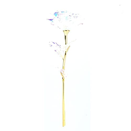24K Colorful Gold Rose Forever Preserved Long Stem Rose Artificial Flowers Rainbow Rose Flower Best Gifts For Mother's Day Thanksgiving Valentine's Day Girl's Birthday Party #TOP17