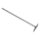 UKCOCO Manueller Kompostmischer aus Edelstahl mit 50cm Stab Robustes Kompostbehälter Wendewerkzeug für Garten und Hinterhof zur Verbesserten Kompostbelüftung