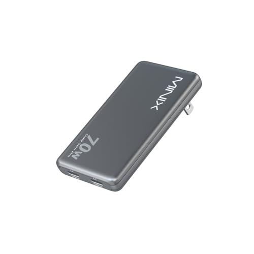 MINIX S70 70W�X�����[�d��y12.8mm �����^ GaNUltra���ځz���^USB-C�[�d�� 2�|�[�g �܂肽���ݎ� Charger ���^ PSE�F�؍� �}���[�d PD3.0 QC4.0+ PPS�Ή� iPhone 17/16/15/MacBo