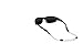 Cablz Zipz Adjustable Eyewear Retainer | Adjustable, Lightweight, Low Profile, Off-The-Neck Eyewear Retainer Strap | Black | 16