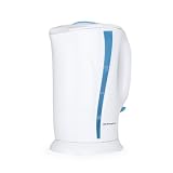 Orbegozo KT 5002, hervidor agua eléctrico, 750-900 W, 1 litro de capacidad, libre de BPA, jarra extraíble, filtro en la tapa, protección contra sobrecalentamiento, resistencia sumergida, color blanco