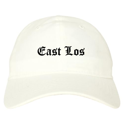 Kings Of NY East Los Old English Angeles LA Mens Dad Hat Cap White