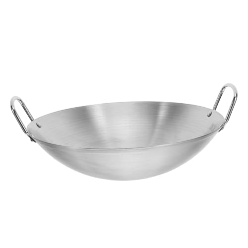 Wok de acero inoxidable 28 cm con doble asa miniatura 1