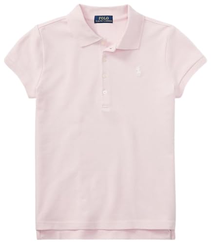 Image of Polo Ralph Lauren Kids Baby Girl's Short Sleeve Mesh Polo Shirt (Toddler) White