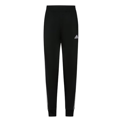 adidas Boys' Big Active Sports Athletic Tricot Jogger Pant, Iconic Black, 14/16