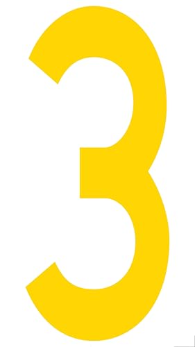 Mighty Line 3 Number Floor Markers Decal Stickers Tape, Large