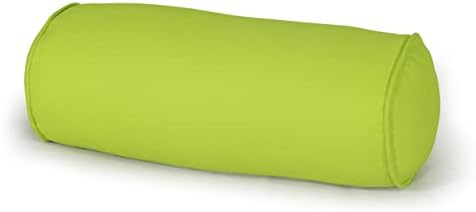 Round Shaped Bolster Pillow Case -100% Cotton cover Long Orthopaedic back Neck /Shoulder & Head Support Pillowcase Covers Available in choice of colours and sizes. (Extra Large 25x75cm, Lime Green)