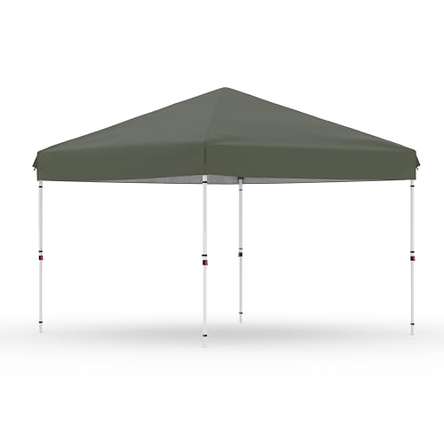 HarmonyHealth 10x10 Pop Up Canopy Tent Outdoor Canopy with No Removable Sidewall One-Person Set Up Heavy Duty Commercial Instant Tent Shelter-Gray