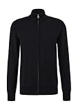 s oliver strickjacke herren mit regulärer Passform s.Oliver Men\'s 2118100 Strickjacke, Schwarz, XXL