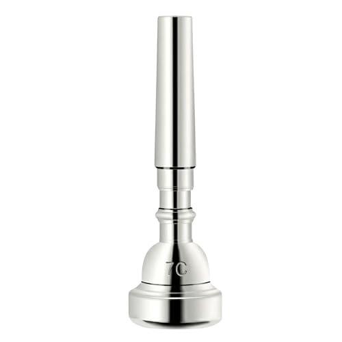 MoResolune 7C Trumpet Mouthpiece Silver Plated for Student Beginners with Cleaning Cloth and Mouthpiece Brush Replacement Mouthpieces Trumpet Accessories