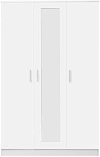Reflect - 3 Door Mirrored Wardrobe in Gloss White/Matt White