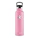 KollyKolla Gourde INOX Isotherme, Bouteille d'eau avec Paille & Filtre sans BPA, Isolation sous Vide en Acier Inoxydable à Double Paroi, pour Enfant & Adulte, Sport, Cyclisme, Gym, (350ml Rose)
