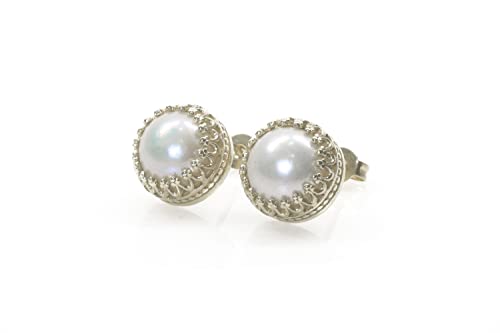 Boucles d'oreilles mariage argent et perle pour mariée