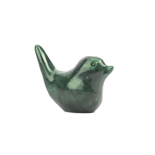 gemshan Green Jade Birds Statue...