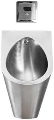 304 Stainless Steel Wall-Mounted Urinal - Automatic Induction, High-Efficiency Flushing, Splash-Proof Design for Shopping Malls, Hotels, Public Toilets (Gold Finish)