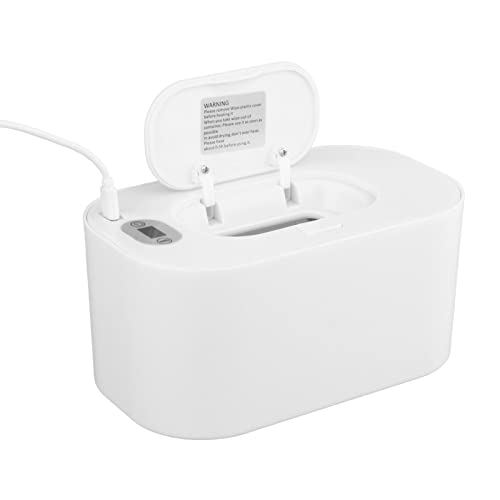 chiwanji Calentador de toallitas húmedas USB para, dispensador portátil de toallitas húmedas para de gran capacidad para viajes en automóvil a casa, Termostato Blanco