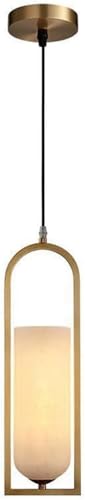 Lustre en laiton brossé style ferme naturelle pour le chevet