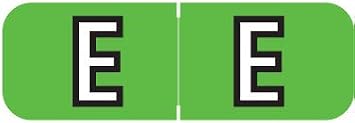 Doctor Stuff - File Folder Labels, Alphabet Letter E, Barkley FABAM - BAAM Series Compatible Alpha Stickers, Light Green, 1/2" x 1-1/2", 500/Roll