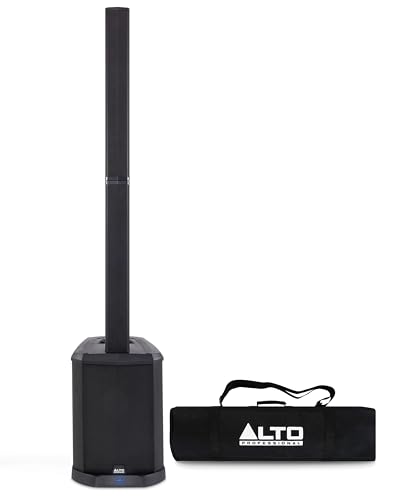 ALTO TS112C 1200W Powered Column Array PA Speaker System with 5-Channel Digital Mixer, Bluetooth and