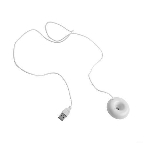 Humidificador USB portátil con protección de corte de agua, mini máquina de niebla y purificador de aire para el hogar, la oficina o los viajes, fino (blanco)
