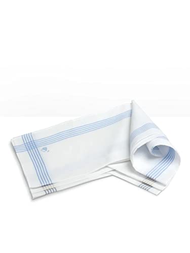 Image of Jockey Cotton Men White Casual Style Handkerchief With Coloured Border (Pack Of 3) HK02 White Free Size