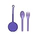 OmieBox Kids Utensils Set with Case - 2 Piece Plastic, Reusable Fork and Spoon Silverware with Pod for Kids, Travel, Lunch Boxes (Lilac)