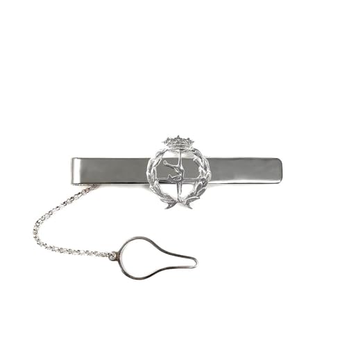 Pisacorbatas Ciencias de Actividad Física escudo plata 925m para traje formal 54mm