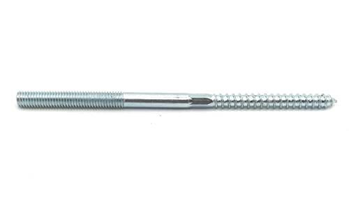 Image of Hanger Bolt M8x150 Silvery Double Headed Bolt Self-Tapping Screw with Hexagon for Furniture 12Pcs