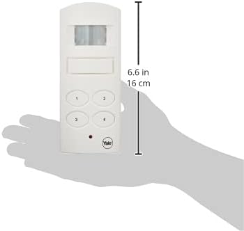 Yale SAA5015 Wireless Shed and Garage Alarm, Free-Standing or Wall-Mounted, 4 Digit Pin-Code, Battery-Powered, Motion Detection, 100dB Siren, Easily Secure Outside Buildings and Caravans, White