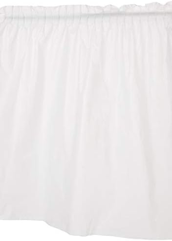 Unique Party 50046 - Plastic White Table Skirt, 14ft