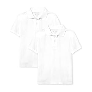 The Children’s Place Boys’ Short Sleeve Pique Polo, 2 Pack
