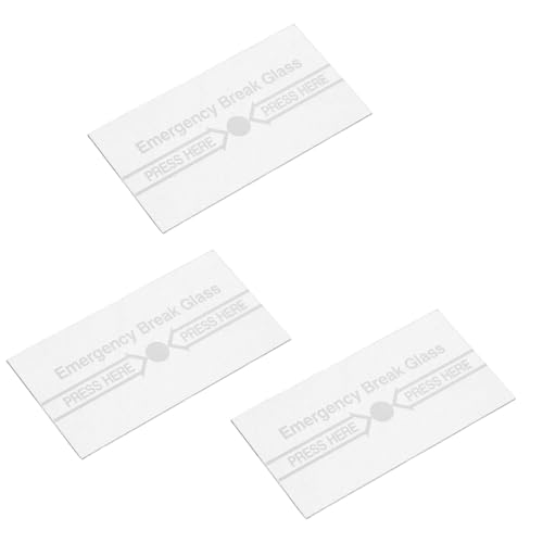 Vaguelly Panneau De Sécurité 3 Pièces avec Alarme Anti-Brise-Vitre Couvercle De Commutateur d'urgence Détecteur De Bris De Verre Transparent