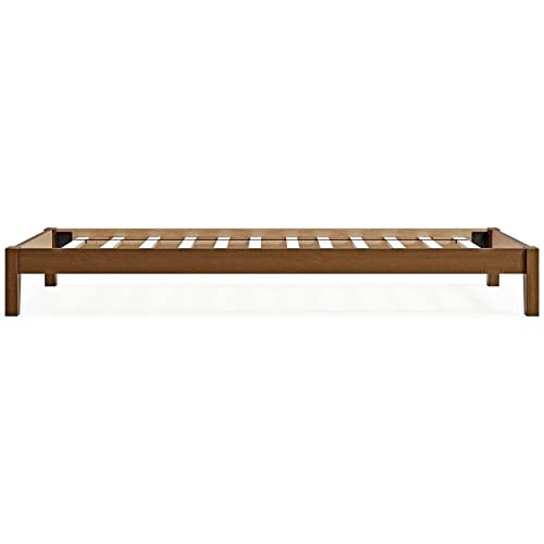 Signature Design By Ashley Tannally Modern Wood Youth Platform Bed Frame, Twin, Light Brown #TOP3