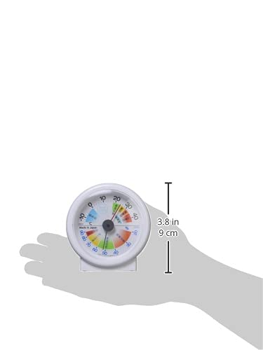 エンペックス気象計 温度湿度計 生活管理温湿度計 feel care 置き用 日本製 ホワイト TM-2411 9.3x8.9x3.5cm [3]
