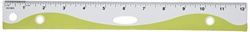 Officemate OIC Achieva Easy Grip 12-Inch Designer Ruler, Assorted Colors (30216)