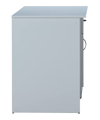 DeckUp Hermes Engineered Wood Study & Computer Table and Office Desk (White, Matte Finish) - Image 6