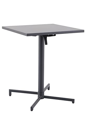 METRO Professional Table de Bistrot Sofia, Pliante, Acier, 60 x 60 cm, Carrée, Gris foncé