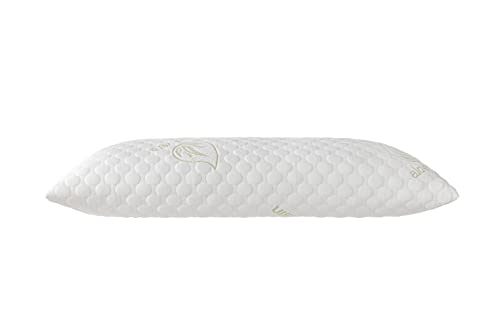 Todocama Kopfkissen, 100% viskoelastisch, Kern aus Stretch-Gewebe, gepolstert und mit Flockenpartikeln, weiß, 80 cm