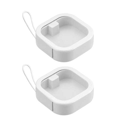 WEIMU 2-Pack Hair Tie Organizer, Portable Storage Box for Hair Accessories, Cotton Swab Dispenser and Q-tip Holder, Travel-Friendly Bathroom and Desktop Organizer with Lid