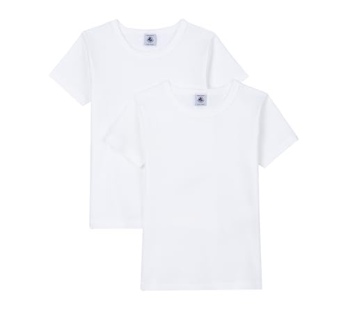 Petit Bateau A01FU, Camiseta de Manga Corta Niños (Pack de 2), Variante 1, 8 años
