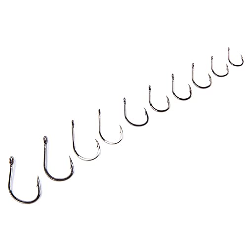 GudGmtoy Live Bait Circle Angelhaken, Größen 1/0-10/0#, 205 Stück, Edelstahl, großer riesiger Hai, extra starker… – Bild 5