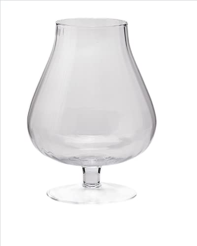 VASO COPPA IN VETRO H30 PER CENTROTAVOLA PER ARREDO CASA PER FIORI VERI ED ARTIFICIALI